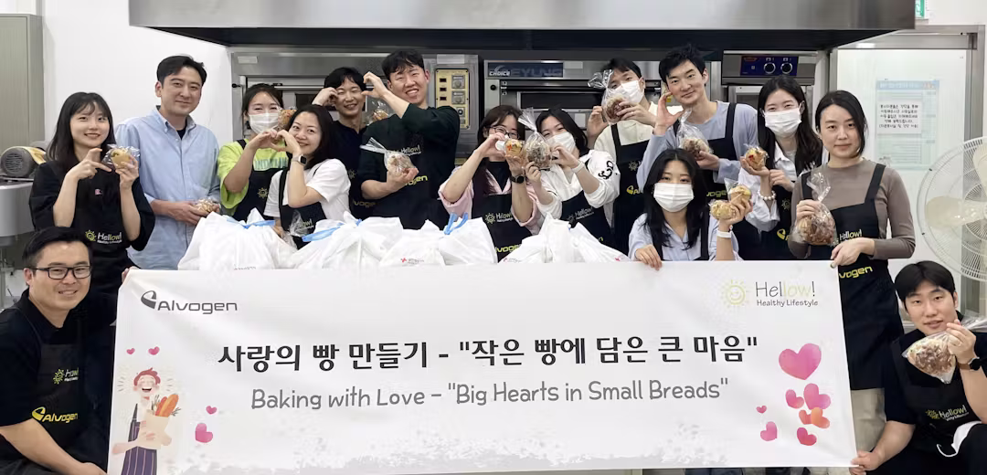 Alvogen Korea Conducts “Bread Sharing” Volunteer Activity for Family Month
